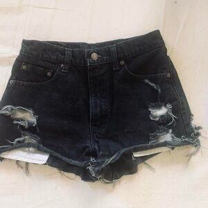 Levi’s 550 Distressed Cut-off Jean Shorts
29” Waist Black